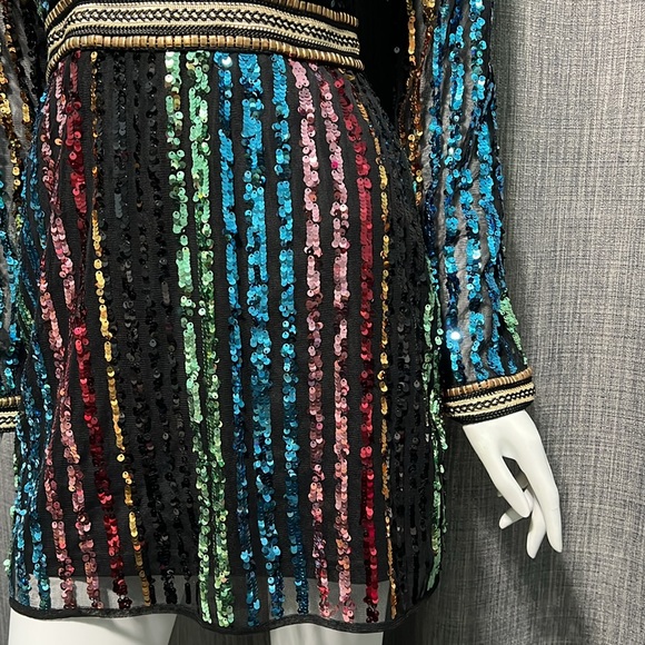Endless Rose Long Sleeve Multicored Sequin Dress Small NWOT - Picture 6 of 17